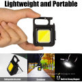 USB al aire libre Tipo C Luz de llavero Mini LED recargable con Bottle Abrener Magnet Base Cob Ligera para la reparación del automóvil